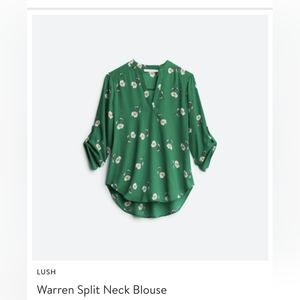 Lush Stitch Fix Green Floral Top - Small